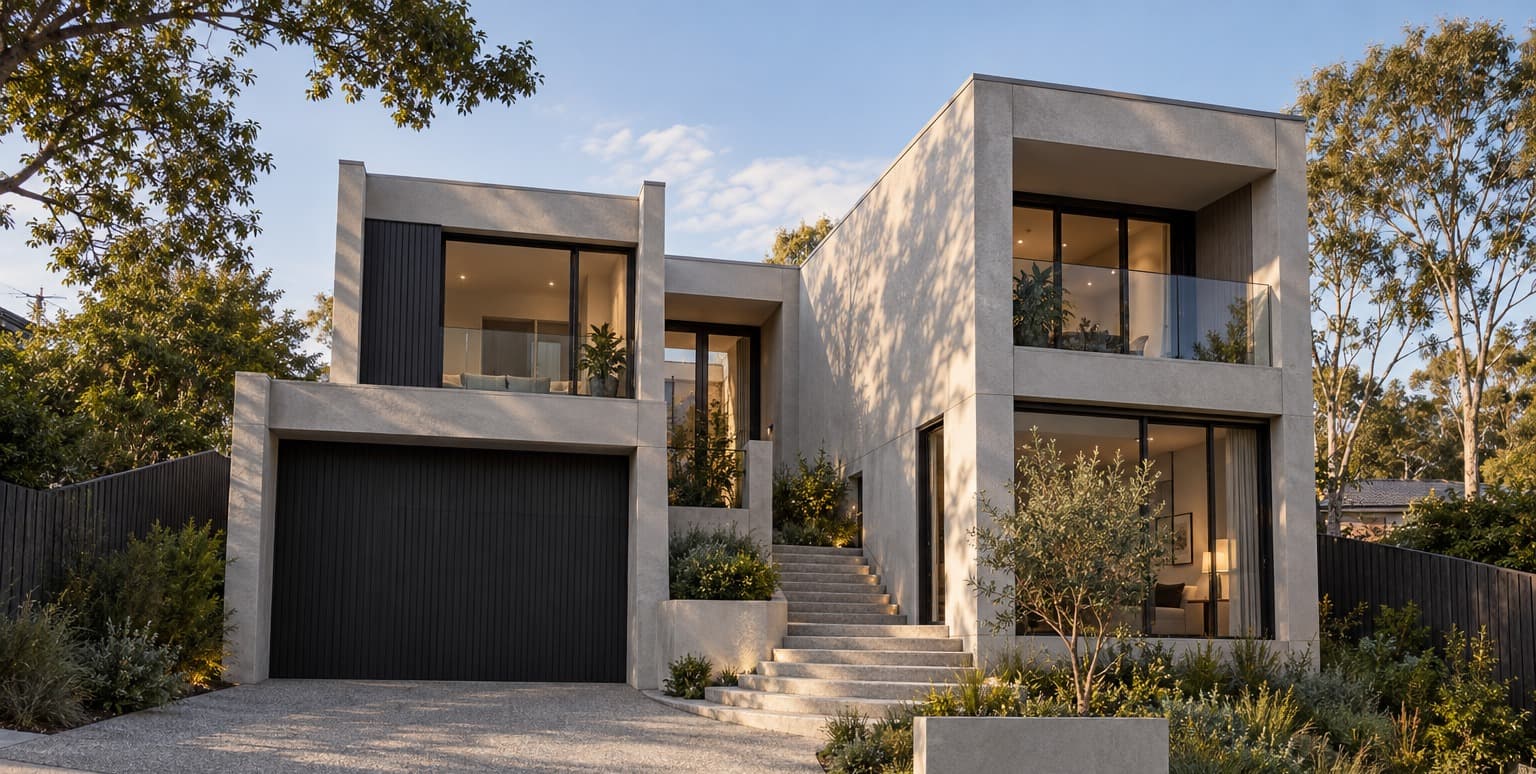 Modern EBC home build in Melbourne